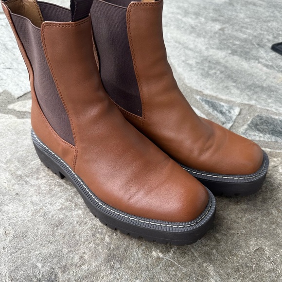 SAM EDELMAN LAGUNA BOOT TAWNY BROWN WATERPROOF LEATHER. Size 8 - Picture 4 of 4